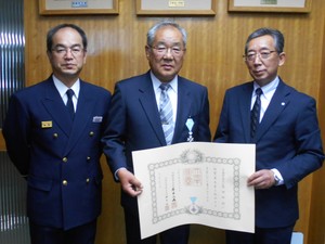 高田和則さんへ叙勲の伝達を行いました