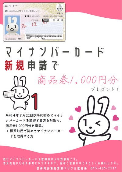 マイナンバーカード商品券プレゼント
