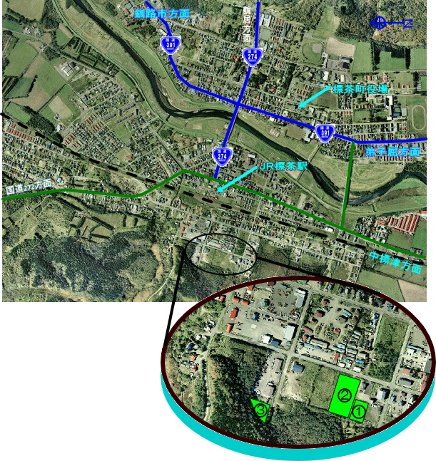 工業団地の位置を示した画像