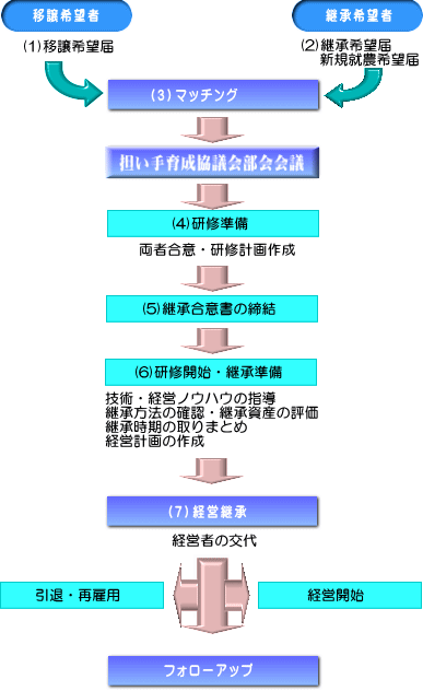 継承事業の流れを表した画像