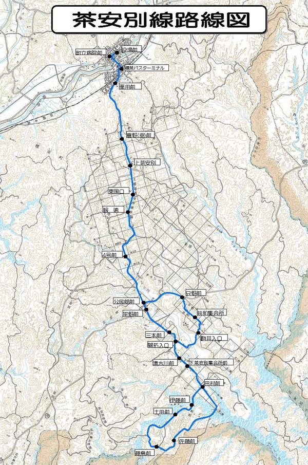 茶安別線路線図の画像